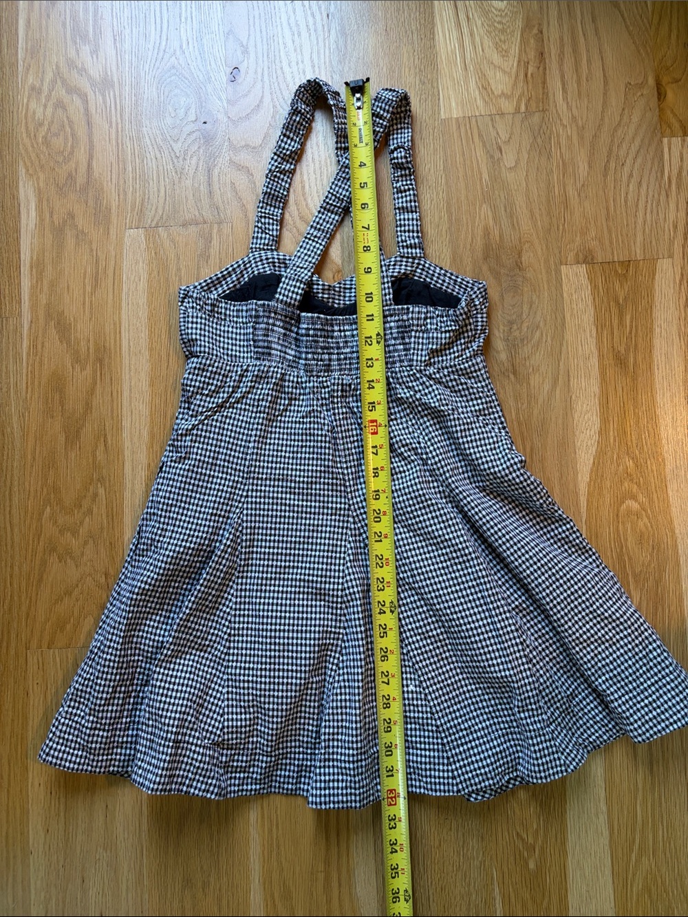 Maeve by Anthropologie Gingham Black and White Sundress with Crossback Straps - Picture 10 of 12